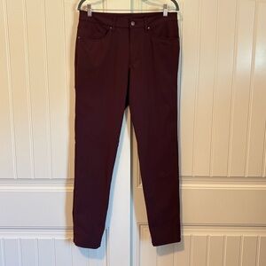 Lululemon ABC pant slim fit maroon pant size 32
